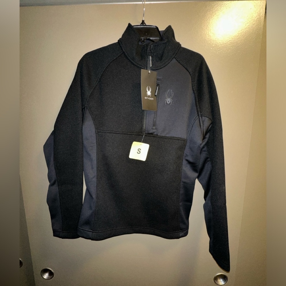 NWT Spyder Men's Half Zip Sweater Gait Knit Pullover Jacket